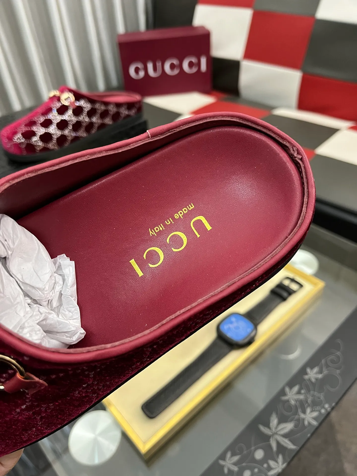 Ex-factory price: 460⌚️⌚️[Gucci] 2025 new season half-slip men's shoes, made of Italian imported first-layer frosted cowhide➕sheepskin lining, original hardware buckle, original combination of wear-resistant outsole, real shot 🎬 very comfortable on the feet, 4️⃣ colors available in sizes 38-44